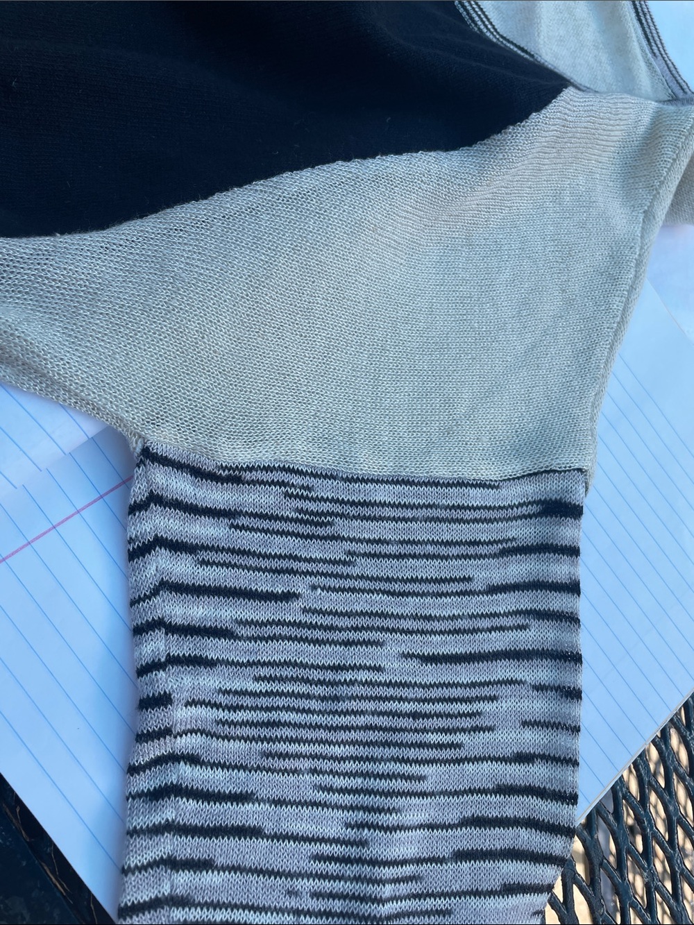 Orvis Pullover SweaterLinen Blend Color block Striped 3/4 Sleeve Black Cream - Picture 12 of 12